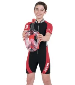 Kids 2.5mm Short Sleeve Ciao -Swim Equipment Store 7456266223784 blackred 5a