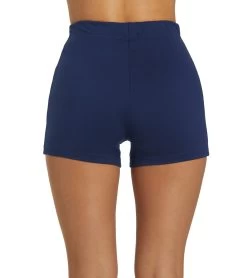 Arena Women's Lorella Team Shorts -Swim Equipment Store 7468348407976 navywhitenavy 3a