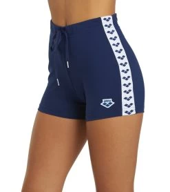 Arena Women's Lorella Team Shorts -Swim Equipment Store 7468348407976 navywhitenavy 5a