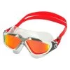 AQUASPHERE Vista Titanium Mirrored Lens Mask -Swim Equipment Store 7473587716264 redtitaniummirroredlenswhitewithredstrap 1a