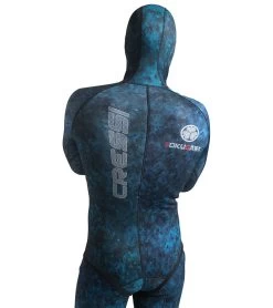 CRESSI 3.5mm Tokugawa Open Cell Hooded Two Piece Wetsuit -Swim Equipment Store 7484568469672 bluecamo 3a
