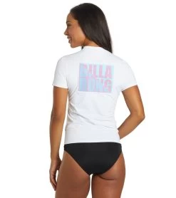 Billabong Women's Core Loose Fit Short Sleeve UPF 50 Surf Shirt 8 Billabong Women's Core Loose Fit Short Sleeve UPF 50 Surf Shirt -Swim Equipment Store 7490772500648 white 3a