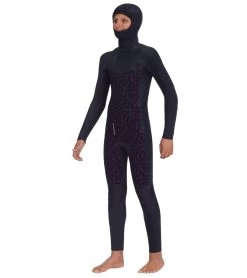 Billabong Youth 5/4mm Absolute Chest Zip Hooded Fullsuit Wetsuit -Swim Equipment Store 7492491444392 military 3a