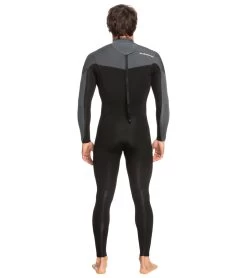 Quiksilver Men's 3/2mm Everyday Sessions Back Zip Fullsuit Wetsuit -Swim Equipment Store 7499287199912 blackgunmetal 3a