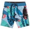 Volcom Boys' Knife Aquatic Mod Boardshorts (Toddler, Little Kid) -Swim Equipment Store 7507602735272 washedblue 1a
