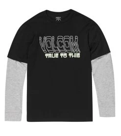 Volcom Boys' Bandstone Twofer Long Sleeve Tee (Big Kid)