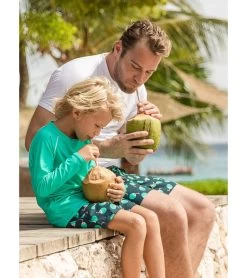 Boys' Grassy Green Long Sleeve Rashguard (Toddler, Little Kid, Big Kid) -Swim Equipment Store 7601447010472 green 5aa