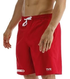 TYR Men's Guard Challenger X Swim Short -Swim Equipment Store 7626579148968 red 4a