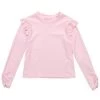 Girls' Ballet Pink Long Sleeve Rash Guard (Toddler, Little Kid, Big Kid) -Swim Equipment Store 7631512469672 pink 1a