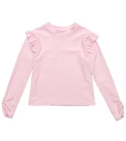 Girls' Ballet Pink Long Sleeve Rash Guard (Toddler, Little Kid, Big Kid)