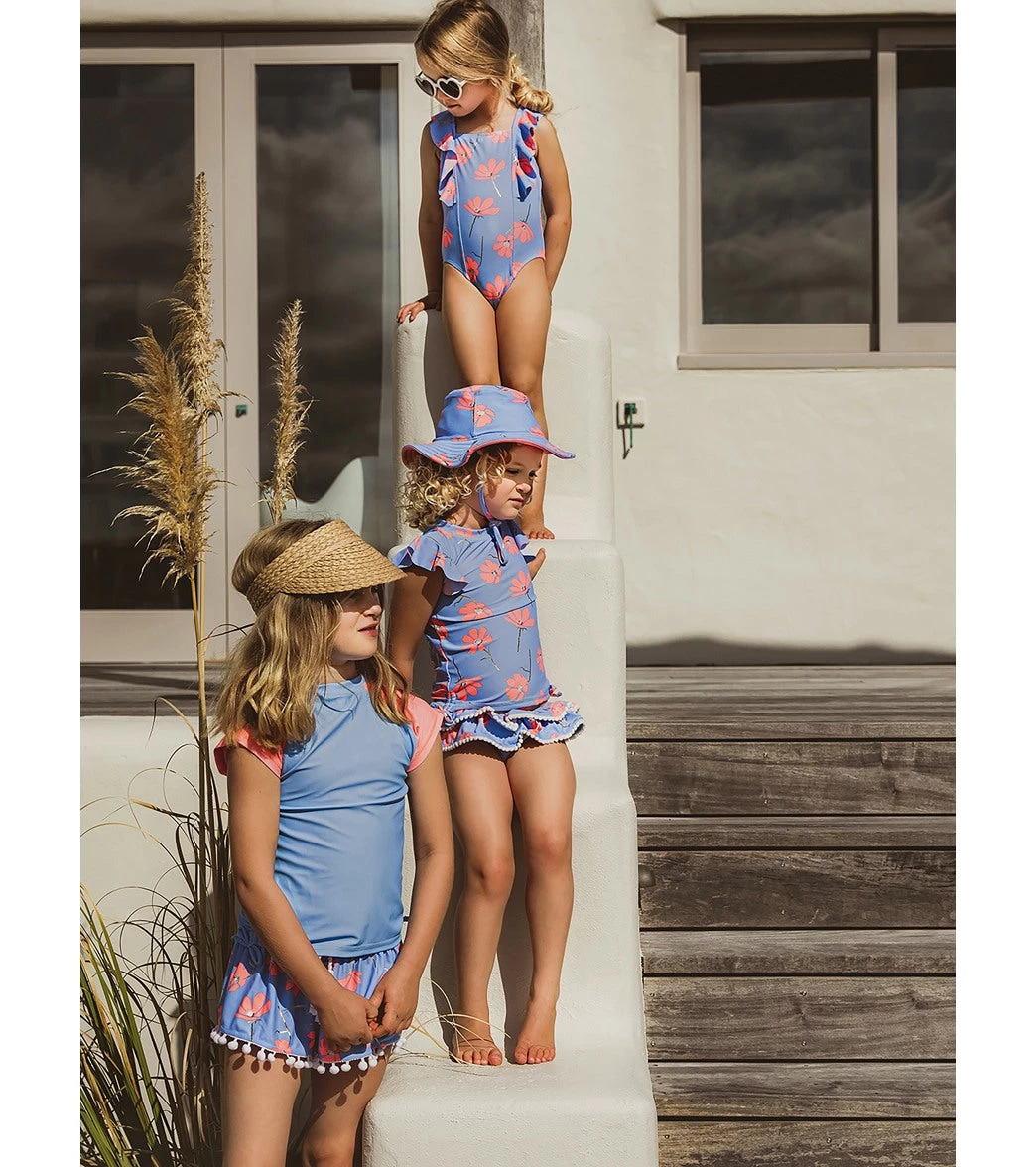 Girls' Beach Bloom Short Sleeve Two Piece Rash Guard Set (Baby, Toddler, Little Kid) 5 Girls' Beach Bloom Short Sleeve Two Piece Rash Guard Set (Baby, Toddler, Little Kid) - Image 3