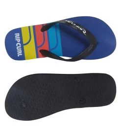 Rip Curl Men's Surf Revival Logo Open Toe Flip Flops -Swim Equipment Store 7698007457960 blackblue 4a