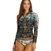 Johnny Was Women's Floral Peace Joy Surf Shirt 1 Johnny Was Women's Floral Peace Joy Surf Shirt -Swim Equipment Store 7716790927528 multi 1a
