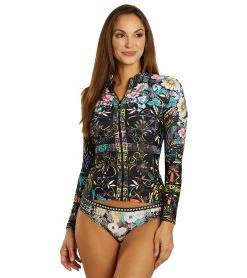Johnny Was Women's Floral Peace Joy Surf Shirt