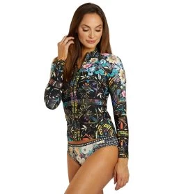 Johnny Was Women's Floral Peace Joy Surf Shirt -Swim Equipment Store 7716790927528 multi 4a