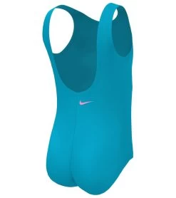 Nike Girls' Multi Logo One Piece Swimsuit (Little Kid) -Swim Equipment Store 7758028275880 bluelightning 3a