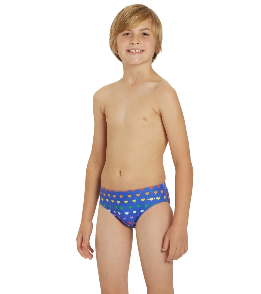 Rainbow Heart Brief Swimsuit Youth (22-28) 4 Rainbow Heart Brief Swimsuit Youth (22-28) - Image 2