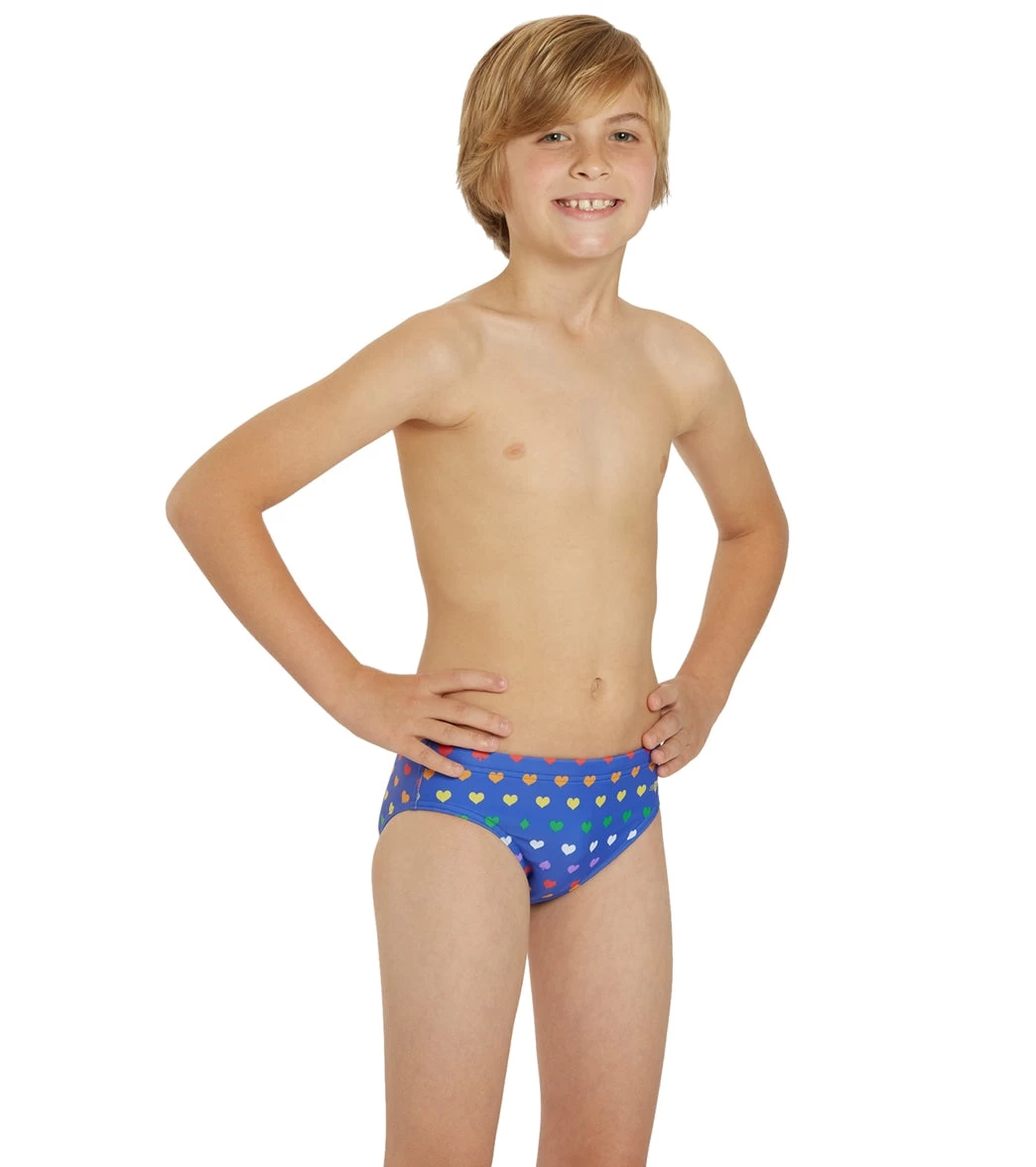 Rainbow Heart Brief Swimsuit Youth (22-28) 5 Rainbow Heart Brief Swimsuit Youth (22-28) - Image 3