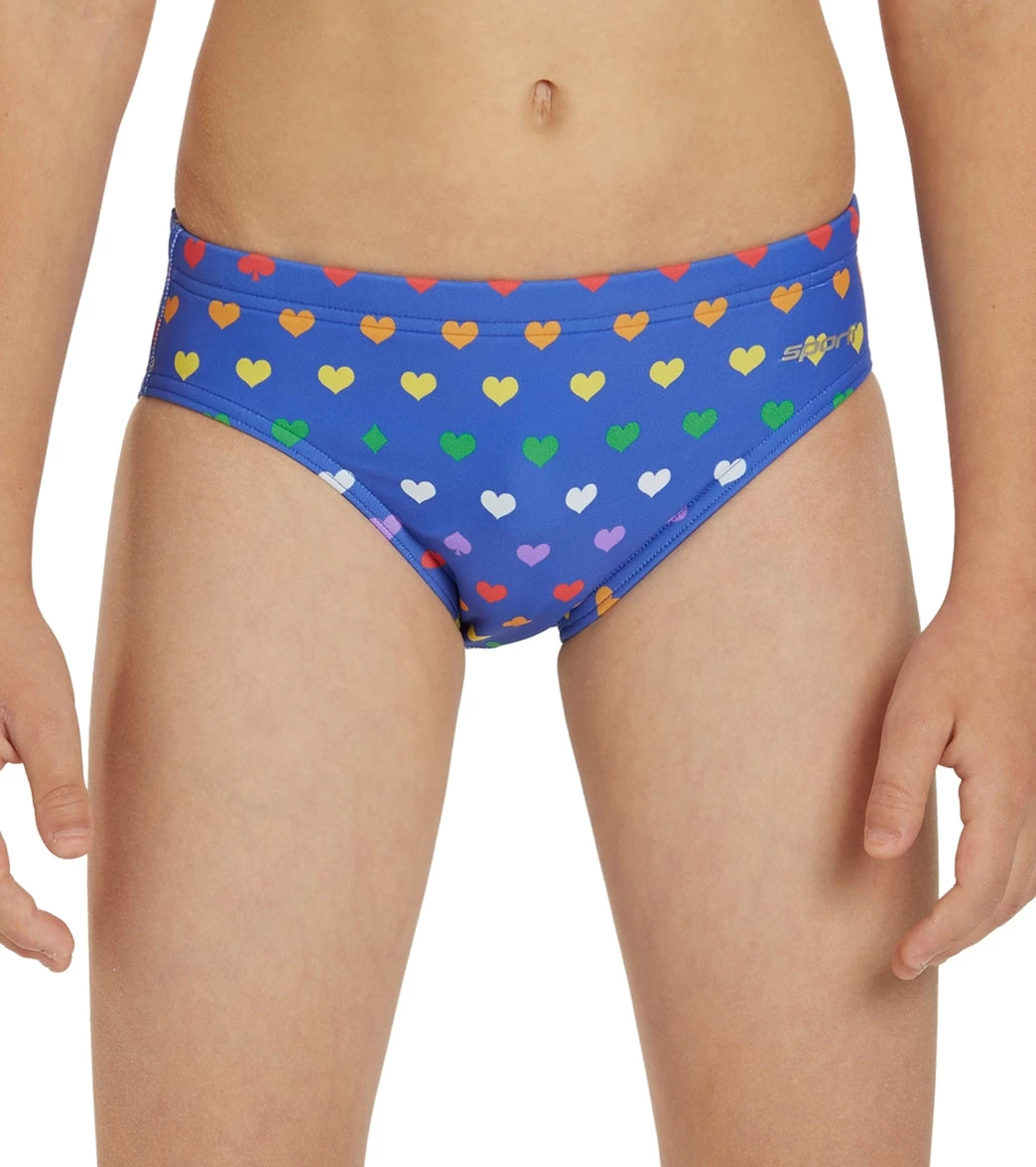 Rainbow Heart Brief Swimsuit Youth (22-28) 7 Rainbow Heart Brief Swimsuit Youth (22-28) - Image 5