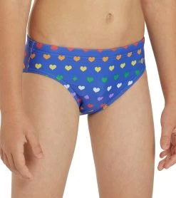 Rainbow Heart Brief Swimsuit Youth (22-28) 16 Rainbow Heart Brief Swimsuit Youth (22-28) -Swim Equipment Store 7764257276072 rainbowheart 7a